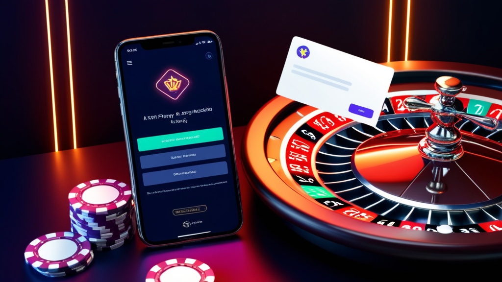 Neue Spielerkonto-Registrierung am Smartphone mit Chips und Roulette